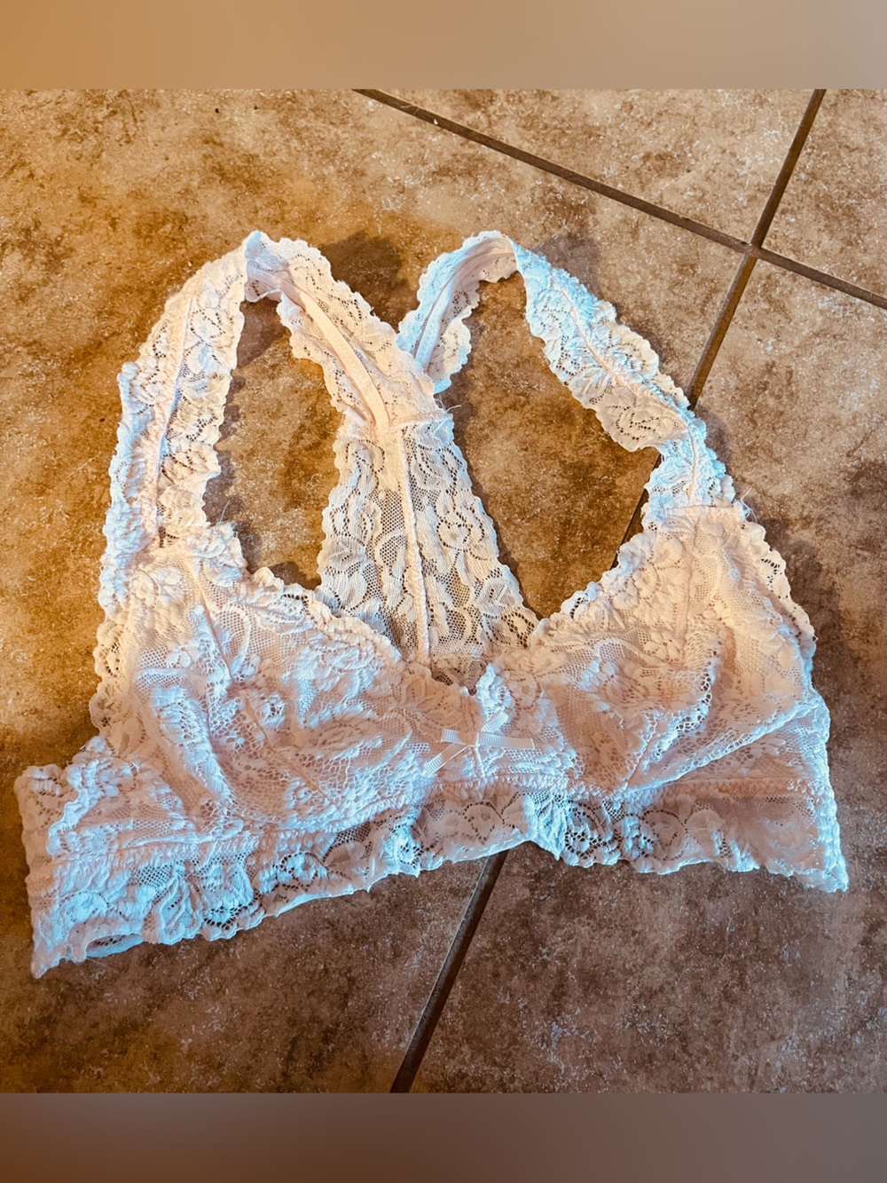 smart & sexy racerback halter Bralette in Pale Pink L